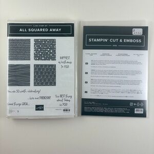 New Stampin' Up! All Squared Away Cling Stamp Set of 9 & Floral Squares Dies 155